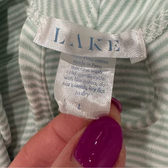 LAKE Pima Robe in Classic Green size large - Picture 5 of 9